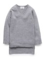 Vネックニットプルオーバー/GRY