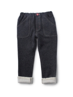 デニム裏起毛ガールズパンツ/ブラック(019)