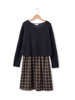 ドッキングフレアワンピース/ネイビー(093)