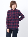 FLANNEL PLAID SHIRT/BLUE