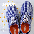 THE BLUE GINGHAM DROP BOW