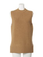 【BED&BREAKFAST】Cardigan Stitch Sleeveless/CAMEL