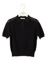 【emmi atelier】ニットポロシャツ/BLK