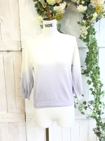 タイダイ染めVネックニット/ブラウン