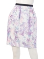 ニュアンスプリントタイトミニスカート/ラベンダー