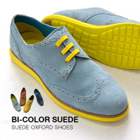 バイカラースエードオックスフォードシューズ