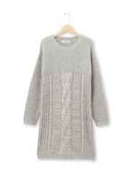 フェザー切り替えケーブルワンピース/ベージュ(052)