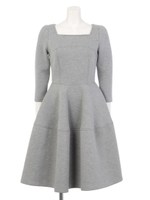 ボンディングスクエアネックワンピース/LIGHTGRAY