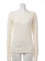 15AWシンプルボートニットTOP/WHT