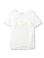 Clu シルクフリルカットソー/ホワイト(001)