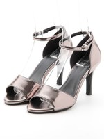 【R&E】アンクルストラップセパレートサンダル/ブラック