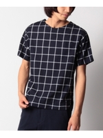 ウィンドウペンプリントシャツ/グレー(212)