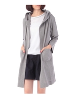 ニュアンスフードガウンカーディガン/グレー(012)