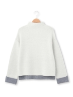 ボトルネックニットプルオーバー/ネイビー(093)