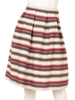 ボーダータックスカート/グリーン(140)