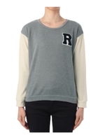 ワッペン使いバイカラーカットソー/グレー(012)