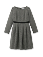 先染チェックワンピース/ライトグレー(211)