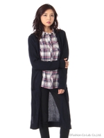 Vロングカーディガン/クロ