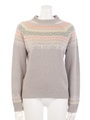 【anap mimpi】ノルディック柄ニットトップス/GRY