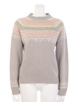 【anap mimpi】ノルディック柄ニットトップス/GRY