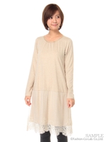 コースターチュールレースワンピース/オフホワイト