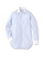 サシコヘリンボンワイドカラークレリック シャツ/ライトブルー(091)