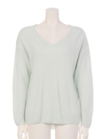 シンプルVネックプルオーバー/チャコール