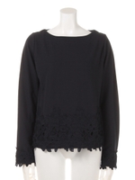 【LATINA】裾レースカットプルオーバー/NVY