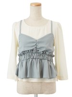 キャミセットブラウス/ミント