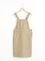 サロペットスカート/ベージュ柄