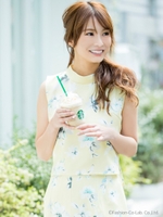 トーンフラワークロップトップス/ピンク