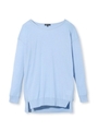 ハイゲージニット長袖プルオーバー/ライトブルー(091)