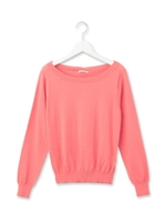 バックリボンコットンニット/アイボリー(004)