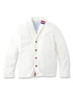 鹿の子ショールカラーカーディガン/ホワイト系(002)