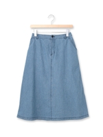 Aラインデニムスカート/ライトブルー(091)