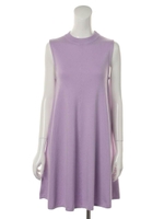 ハイネックノースリニットワンピース/ブラック