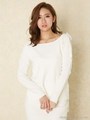 ミラノリブアームレースアップTOP/WHT