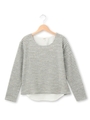 ラメボーダーニットプルオーバー/グレー(012)