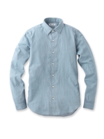 細番手デニムシャツ/ライトブルー(091)