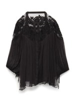 刺繍チュニックブラウス/BLK