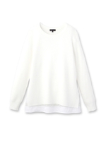 裾レースニットプルオーバー/ネイビー(093)