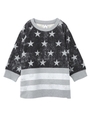 STAR & STRIPES SWEAT TOP/ブラック