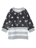 STAR & STRIPES SWEAT TOP/ブラック