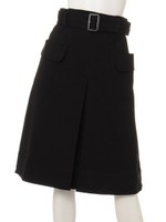 【mystic】フレアポケットスカート/BLACK