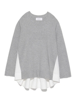 バックタックドッキングニットトップス/GRY