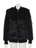 ファーウールMA1/ブラック