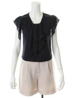 シフォンラッフルプルオーバー/オフホワイト