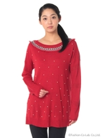 パール使いネイティブプルオーバー/ベージュ