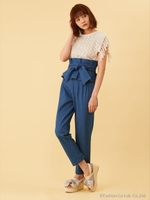 ベルト付2wayパンツ/ブラック