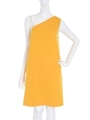 LadyアシンメトリーBOXワンピース/マスタード